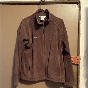 Columbia Brown Fleece Zip-Up Jacket Size XL